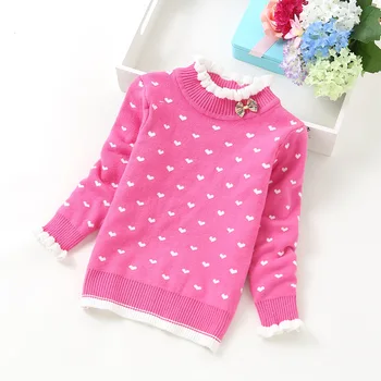 2018 mados mergaičių megztiniai storas megztinis 2-12years vaikų drabužių K5108