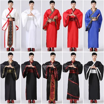2018 naują senovės tradicinė kinų liaudies šokių kostiumas, kostiumai ilga suknelė hanfu lion dance kinijos drabužių moteris vyrai