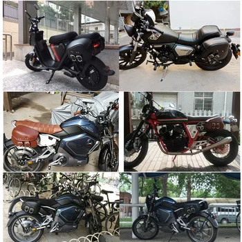2019 Naujas Motociklo Motociklą Derliaus Balno Krepšiai PU Odos Motociklo Pusėje Įrankis Uodega, Krepšiai, Bagažo Saugykla Įrankinės, už Harley