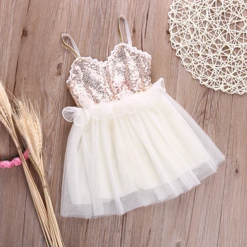 2019 Naujų Karšto Pardavimo Princesė Bamblys Vaikams Baby Girl Dress Blizgančiais Tutu Suknelė Šalis Suknelė Sundress