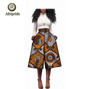 2019 afrikos kelnės moterims AFRIPRIDE ankara Spausdinti dashiki heidi bazin riche Kelnių Prarasti Pločio Kojų Kelnės grynos medvilnės S1821001