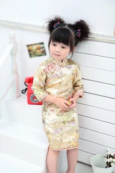 2020 M. Pavasarį Bijūnas Vaikai Qipao Mergaitės Cheongsams Gėlių Tradicinės Kinų Naujųjų Metų Šventė Vaikams Drabužių Karšto Pardavimo