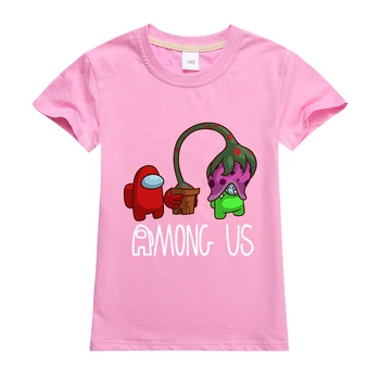 2020 Naujas Žaidimas Tarp Mūsų Spausdinti Berniukų, Mergaičių Marškinėliai Vaikų Trumpomis Rankovėmis Vaikams Laisvalaikio Viršūnes Tees Bamblys Spalvinga Camiseta Harajuku