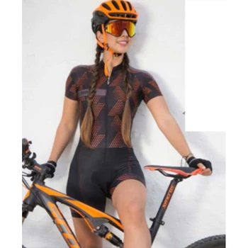 2020 Pro Komandos Triatlonas tinka Moterų Dviračių Džersis Skinsuit Jumpsuit Maillot Dviračių Ropa ciclismo trumpomis rankovėmis rinkinys gelio padas