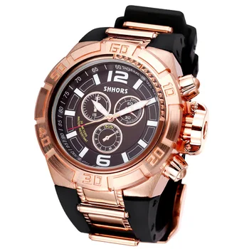2020 SHHORS Vyrų Laikrodžiai Mados Silikono Sporto Laikrodžiai Vyrams Prabanga Rose Gold Kvarciniai Laikrodžiai Relogio Masculino Reloj Hombre