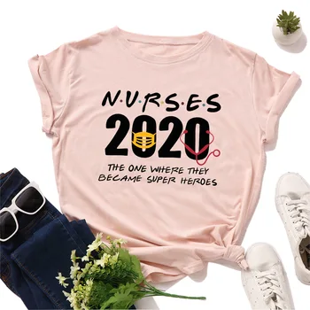 2020 Slaugės Laiškas Išspausdintas Moterys, T-marškinėliai, Medvilnės, trumpomis Rankovėmis Plius Dydis S-5XL Moterų marškinėliai Vasara O-Kaklo Viršų Tees