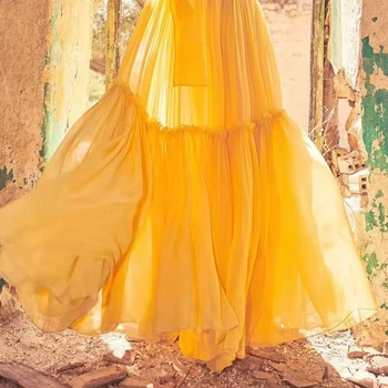 2020 m. Rudenį Naujų Moterų Geltona Holiday Palace Stiliaus Fėja ilgomis Rankovėmis Lankas Plisuotos Suknelė Bodycon Klubas Šalies kilimo ir tūpimo Tako Ilga Suknelė