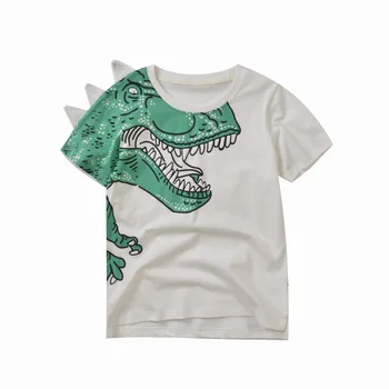 2020 metų Vasaros, nauja vaikų drabužiai Dinozaurų modelis Berniukų marškiniai Vaikų trumparankoviai medvilnės marškinėliai Berniukų marškinėliai