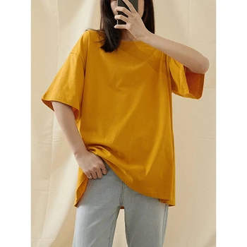 2021 NAUJŲ karšto pardavimo atsitiktinis mados trumpas rankovės medvilnės gradientas graphic marškinėliai moterims