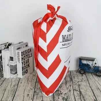 20pcs/aikštelė, nemokamas pristatymas Dryžuotas Apgaubti 2 stilius raudonu raišteliu drobės santa maišas vintage Kalėdų dovanų maišeliai santa maišas