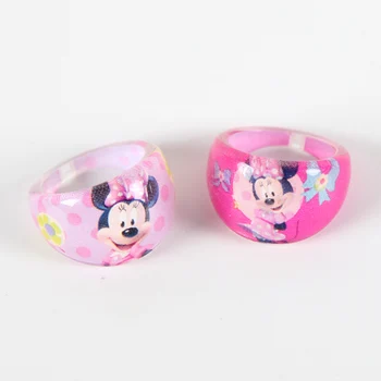 24pcs/daug Minnie Mouse Šalis Dovanos Svečiams Žiedai Vaikai Piršto Žiedai Kūdikio Gimtadienio Apdailos Džiaugtis Prekes