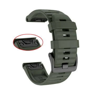 26mm Sporto Silikono Watchband Wriststrap Garmin Fenix 6X 6 6S Pro 5X 5 5S Plius 3 HR 20 22mm Lengvai Tilptų Greito Atleidimo wirstband