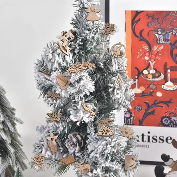27PCS Kalėdų Medžio Ornamentu Turas Širdyje, Star Wood Išpjovą Medienos Embellishment Mielas Mažas Kalėdų Medžio Dekoro Pakabučiai