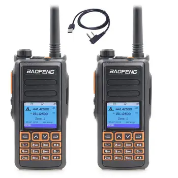 2PCSBaoFeng UHF VHF Dual Prekės DMR DM-760 1 Lygio Ir 2 Dvejopo Laiko Lizdas, Skaitmeninis/Analoginis Walkie Talkie Su GPS uppgrade iš DM-1702