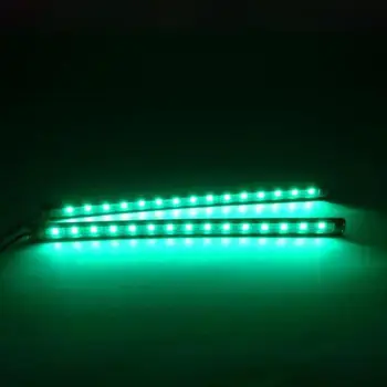 2VNT Automobilio LED Atmosfera Šviesos Brūkšnys Grindų, Koja Juostelės Cigarečių Adapteris Lengvojo Automobilio Salono Dekoratyvinis Lempos