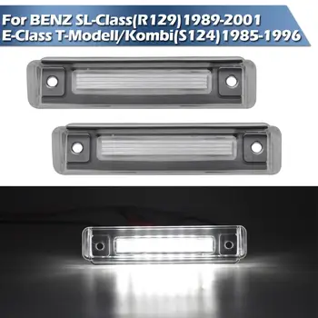 2VNT LED Licencijos numerio ženklo Žibintas BENZ SL-Klasė(R129)1989-2001,E-Class T-Modell/Kombinuotas(S124)1985-1996