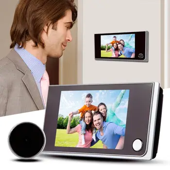 3.5 colių Spalvotų LCD Ekranas Skaitmeninis Doorbell 120 Laipsnių Durys Akių Skambinti Elektroninės Durų Akutė Kamera Viewer Aparatūra