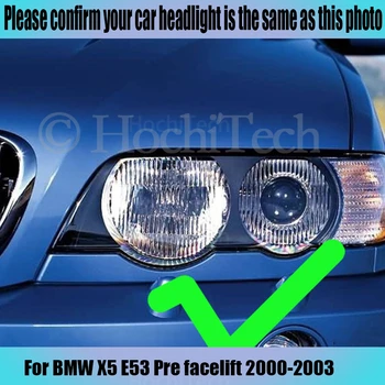 3 Metų Garantija Aukštos Kokybės LED Angel Eyes Komplektas, Baltos Medvilnės Halo Žiedas, skirtas BMW X5 E53 Pre Facelift 2000 2001 2002 2003