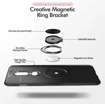 360 Laipsnių Žiedas Piršto Turėtojas Automobilių Magnetas Telefoną Atveju Xiaomi Mi 10T Pro Lite 10 Pastaba POCO X3 NFC F2 Pro Galinį Atveju Fundas Rubisafe