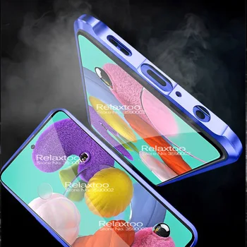 360° Visišką Apsaugą Magnetinio Flip case For Samsung Galaxy a51 a71 a515F a715F 51 71 2019 dvipusis Stiklo telefono Dangtelį Coque