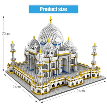 3950 Vnt diamond Mini Blokų Pasaulyje Garsaus Architektūros Taj Mahal 3D Modelį, Statyba Blokai, Plytos Švietimo Žaislai Vaikams Dovanos