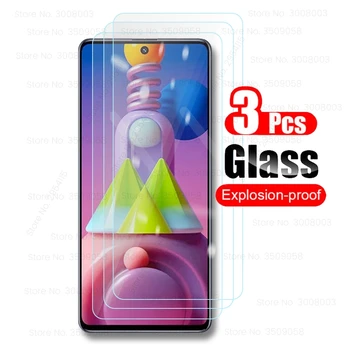 3PCS Šarvuotos Stiklo Gelaxy S20 FE Stiklo 9H Screen Protector For Samsung Galaxy M31 s M31s M51 M21 M11 M01 Core Apsauginės Plėvelės