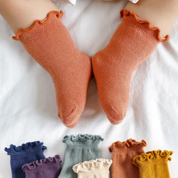 3Pair/daug naujų atsitiktinis rudens/žiemos baby vaikų kojinės šiltas medvilnės kojinės kūdikiui