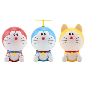 3Pcs/set Animacinių filmų Doraemon Veiksmų Skaičiai Anime Kolekcines, Žaislai Kawaii Doraemon Robotas Katė Modelis Lėlės Vaikams Dovanų Automobilių Apdailos