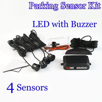 4 Davikliai LED Ekranas/ LCD Ekranas /Buzzer 22mm Automobilių Parkavimo Jutiklis Rinkinys Atvirkštinio Atsarginės Automobilių Parkavimo Radaras Stebėti