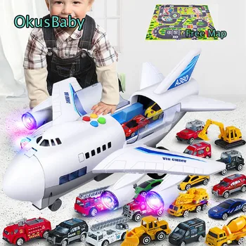 4 Muzikos Stiliaus Modeliavimas Kelio Inercijos Vaikų Žaislas Orlaivių Saugojimo Keleivinį Lėktuvą Policijos, Priešgaisrinės Gelbėjimo Berniuko Žaislas Automobilis