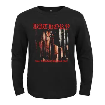 4 dizaino Švedijos roko grupės Batoras Punk rokeris vyrai moterys visiškai ilgomis rankovėmis marškinėliai sunkiųjų black metalo trišakis demonas fitneso Šėtonas