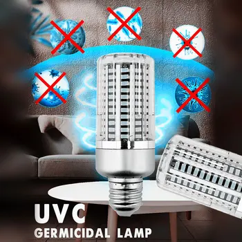 40W UV Baktericidinė Lempa E27 Led uv-C Aliuminio Kukurūzų Svogūno Dezinfekavimo Sterilizer Ozono Nemokama LED Žibintai Namų Švaraus Oro Nužudyti Erkių