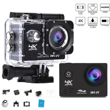 4K HD Sporto DV Kamera, WiFi 1080P Veiksmo Kamera 170D Povandeninis Eiti Vandeniui Pro Vaizdo Įrašymo Kamera Helmet Cam Sportas DV