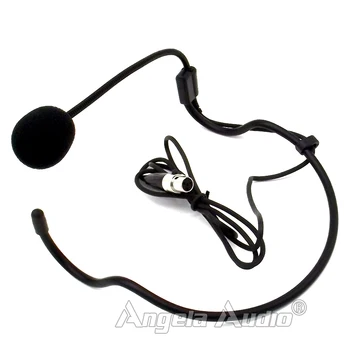 4Pcs Profesinės Mini XLR 4 Pin TA4F Plug Headworn Kondensatoriaus Mikrofonas, Ausinės Mic Microfone Už SHURE Karaoke Belaidžio ryšio Sistemos