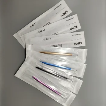 50PCS/Daug Microblading Spalvinimas Rankiniai įrankiai su Sterilios Pakuotės Antakių Šešėlių Peiliukai