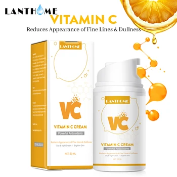 50ml Geriausią Dieną Naktį Švyti Priežiūros Vitamino C, Anti-Senėjimo Veido Kremas Anti Raukšlių Vitamino C Kremas Veido Balinimo Drėkinamasis