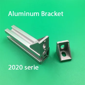50pcs 2020 Aliuminio L Skliaustuose 20*17 kampinė Jungtis Montavimo Kampas 20x20x17 2020 Aliuminio Profilio Priedai