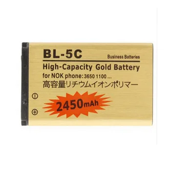 50pcs/daug Didelės Talpos Aukso baterija BL-5C Baterija 
