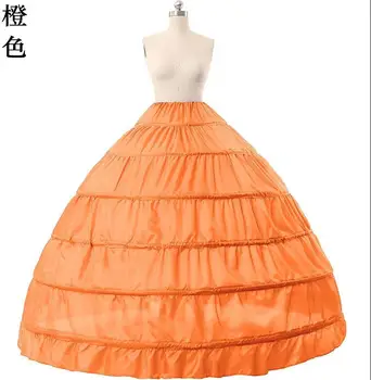 6 Hoopas Vestuvių Mergina Krinolīns Underskirt Nuotakos Slydimo Sijonas Prom Dress Suknelė 9 spalvas pasirinkti