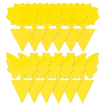 60Pcs Dual-Sided Geltonos spalvos Vaisių Skristi Lipni,Kenkėjų Kontrolės Spąstų Uodų, Whitefly Mažų Vabzdžių, dekoratyviniai augalai Klaidą Gaudytojas