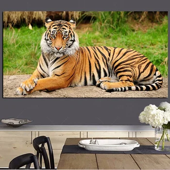 70x140cm-Modernus Gyvūnų, Plakatų ir grafikos Sienos Meno Tapybos Drobės Sienų Apdailai Tiger Stripes Nuotraukas Kambarį