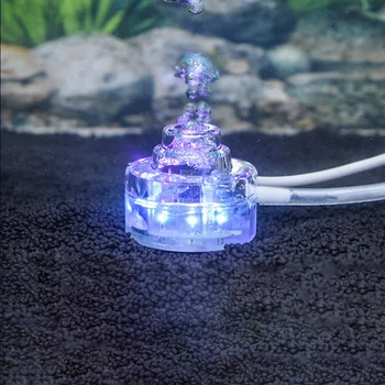 7colors Vandeniui LED Šviesos Įvairių Spalvų Žuvų Bakas, Lempos, Povandeninis Mini Akvariumas Šviesos Burbulas Aeracija Povandeninis apšvietimas