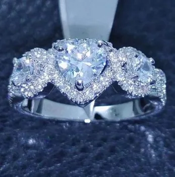 925 sterlingas sidabro 2020 naujos Širdies Formos mados Žiedas amžinybės juostos vestuvių moterų Mėgėjams šalis, dovana, papuošalai R5028