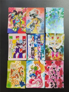 9pcs/set Sailor Moon Komanda Pasteable Seksualus Grožio Hobis Kolekcionuojamų Žaidimas Kolekcija Anime Kortelių Limito Seksuali Mergina Nemokamas Pristatymas