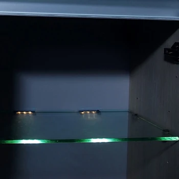 Aiboo LED Pagal Kabineto Apšvietimas Stiklo Lentynos Krašto Nugaros Pusėje Įrašą, Apkabos, Juostelės Apšvietimas 3 Lempos su RF Nuotolinio Valdymo & Adapteris