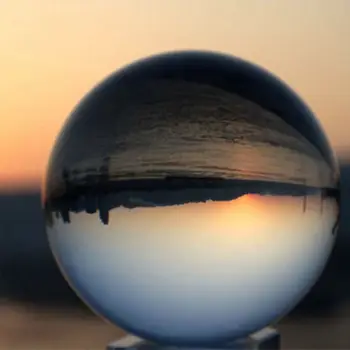 Aišku, kvarcinio krištolo rutulys, kamuolys apdailos fotografijos objektyvo foto prop lensball