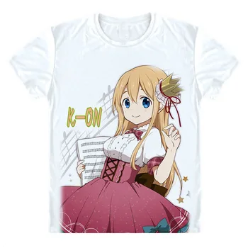 Anime K-On Marškinėliai K-On Mio Akiyama Azusa Nakano Marškinėliai Japonijos Garsaus Animacijos Vyrai moterys T-shirt Mielas Cosplay custom Tee
