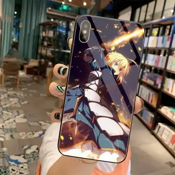 Anime Likimas Minkšta Guma, Telefonas, Padengti Grūdinto Stiklo iPhone 11 Pro XR XS MAX 8 X 7 6S 6 Plus SE 2020 atveju