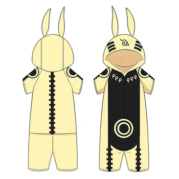 Anime Naruto trumpas rankovės pižama Uchiha Itachi Helovyno Cosplay Kostiumų Suaugusiųjų Vasaros kawaii Medvilnės Jumpsuits Namų Sleepwear