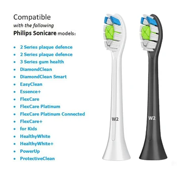 Apnašų Kontrolės Pakeitimo dantų Šepetėlis galvutės, Suderinamas su Philips Sonicare ProResults HX9023, 2 Serija HX6211,HX6250 HX6066